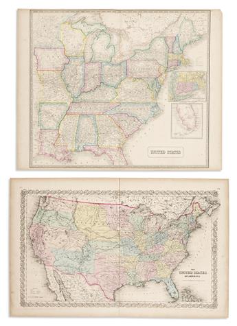 (UNITED STATES.) Group of 11 eighteenth and nineteenth century engraved maps.